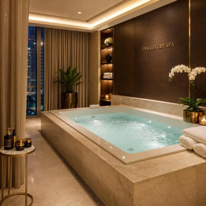 Jacuzzi suite at Eva Luxury Spa